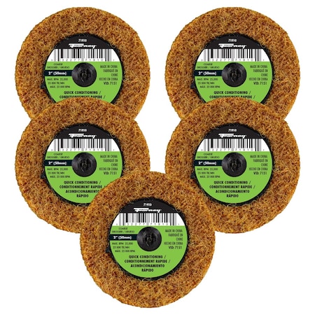 Forney Quick Change Surface Prep Pad, Coarse Grit, 2 in 5-Pack of Forney 71910 71606